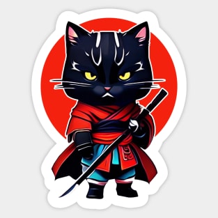 Cat Samurai Sticker